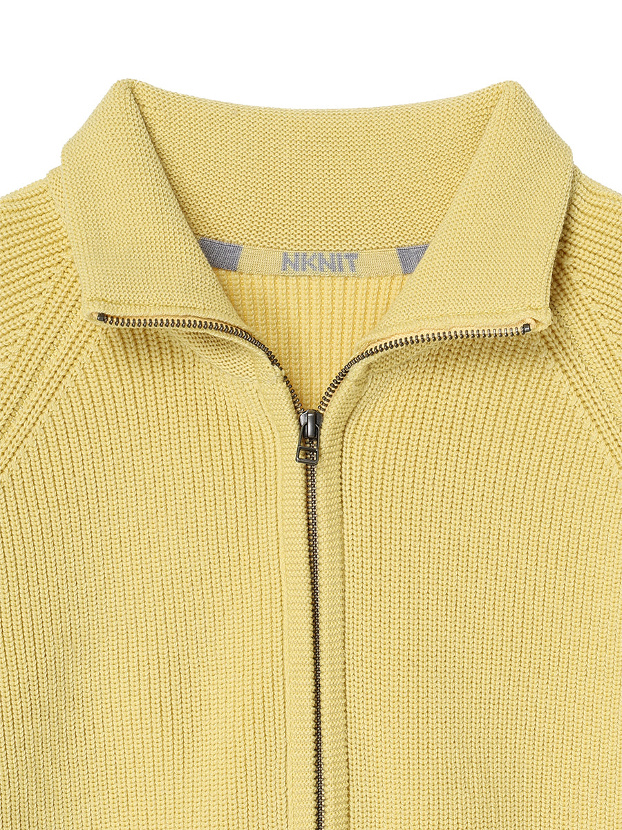 zip-up high neck KNIT【large】