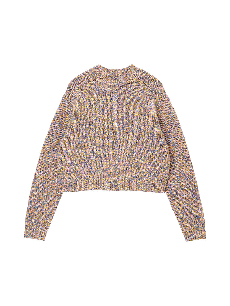 mix color KNIT cardigan