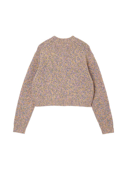 mix color KNIT cardigan