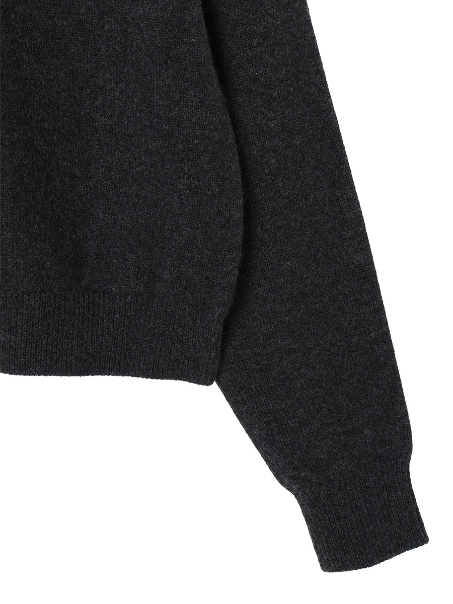 cashmere high neck KNIT cardigan【large】