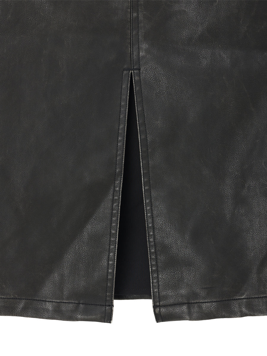 washed finish tight skirt