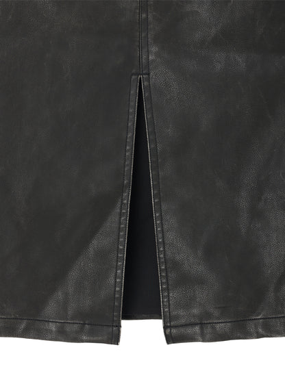 washed finish tight skirt