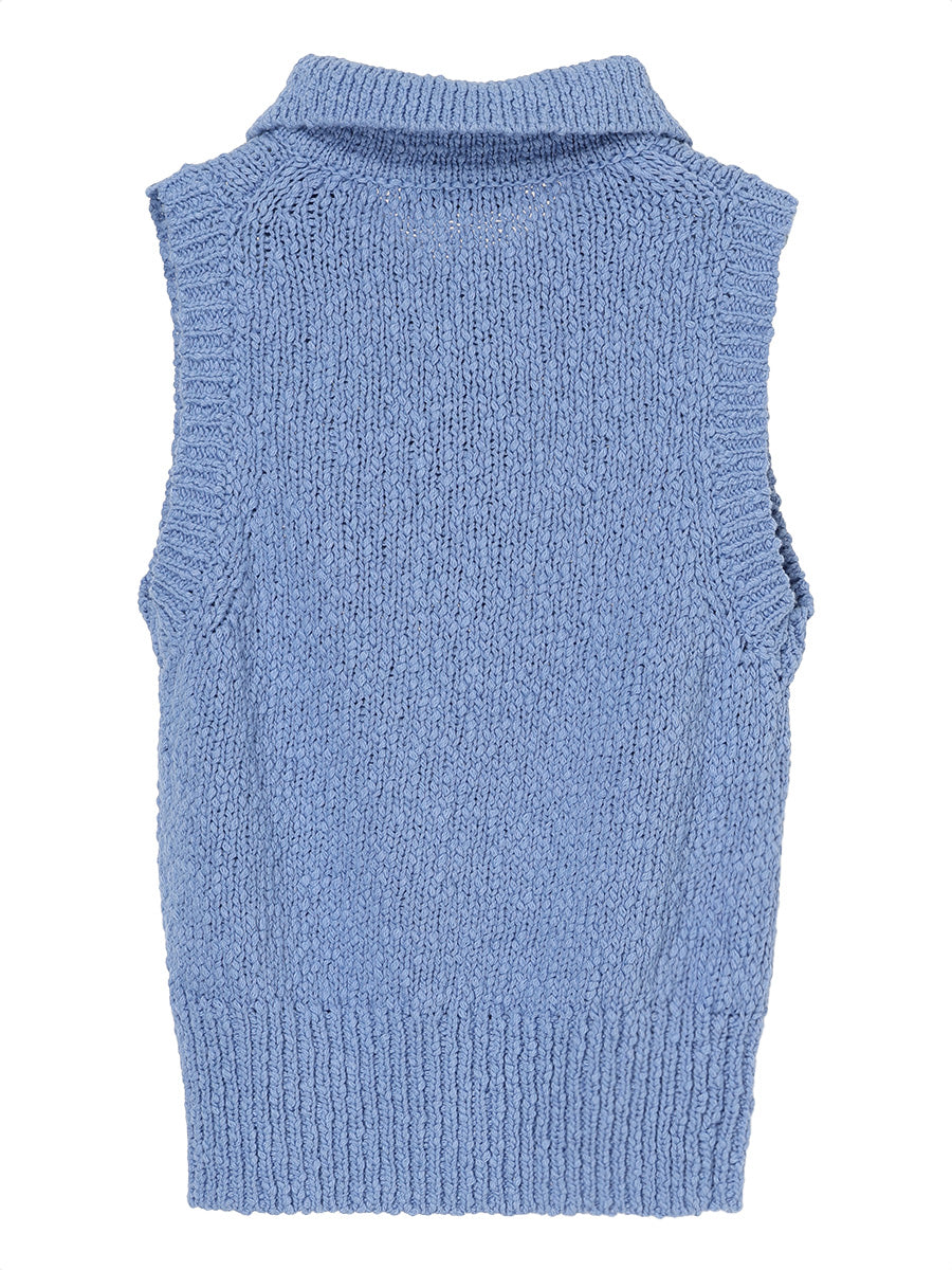 トップス NKNIT sleeveless KNIT polo shirt sleeveless KNIT polo shirt – NKNIT