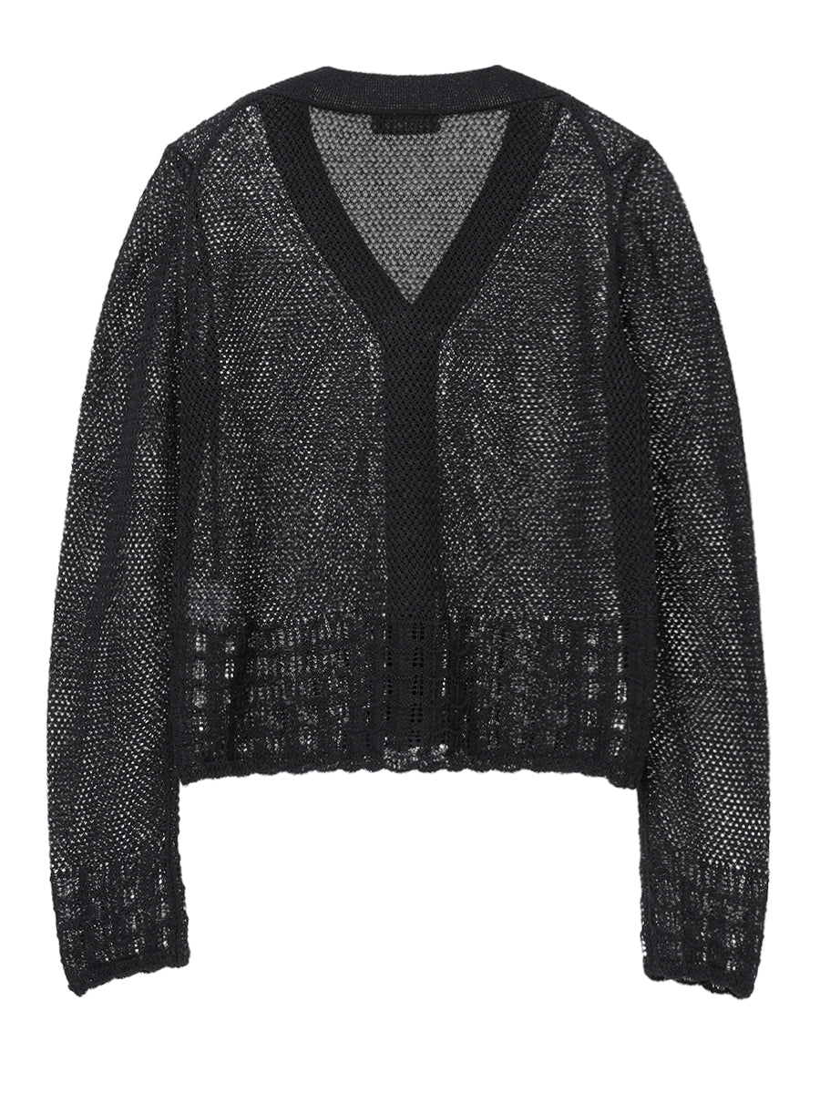 paper mix relaxed cardigan