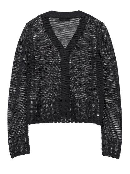 paper mix relaxed cardigan