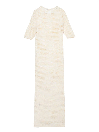 dry sheer KNIT long dress
