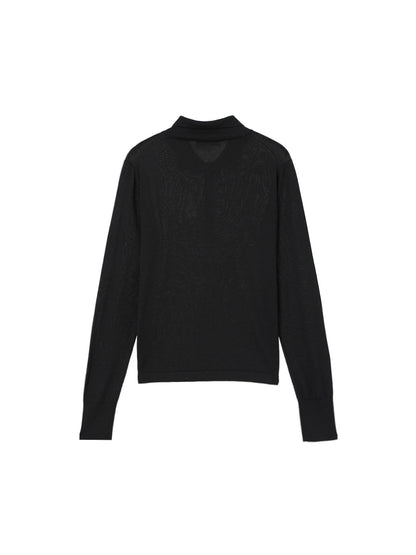 cashmere/silk high gauge KNIT polo shirt