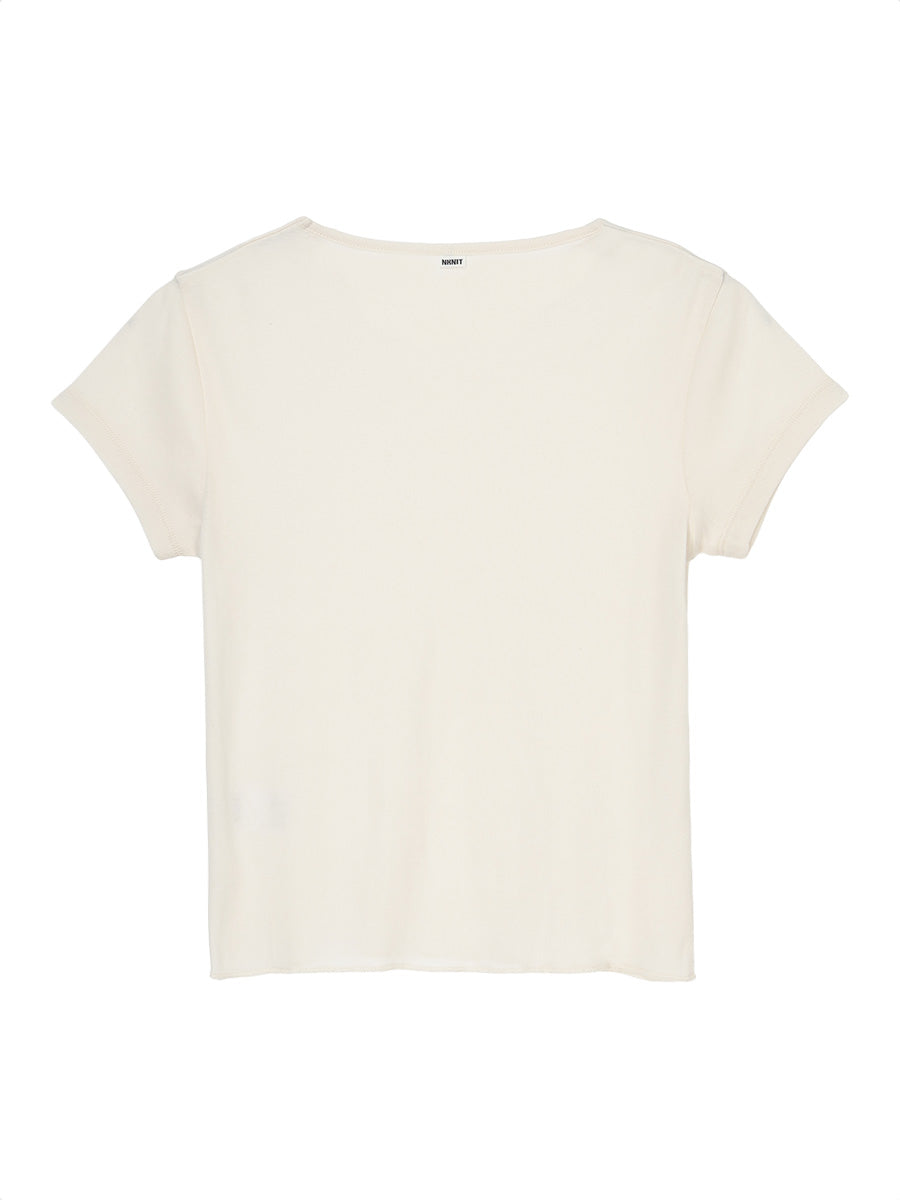 cotton/cashmere feathery T-shirt (mini)