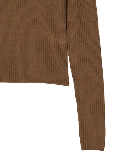 sheer rib henley KNIT