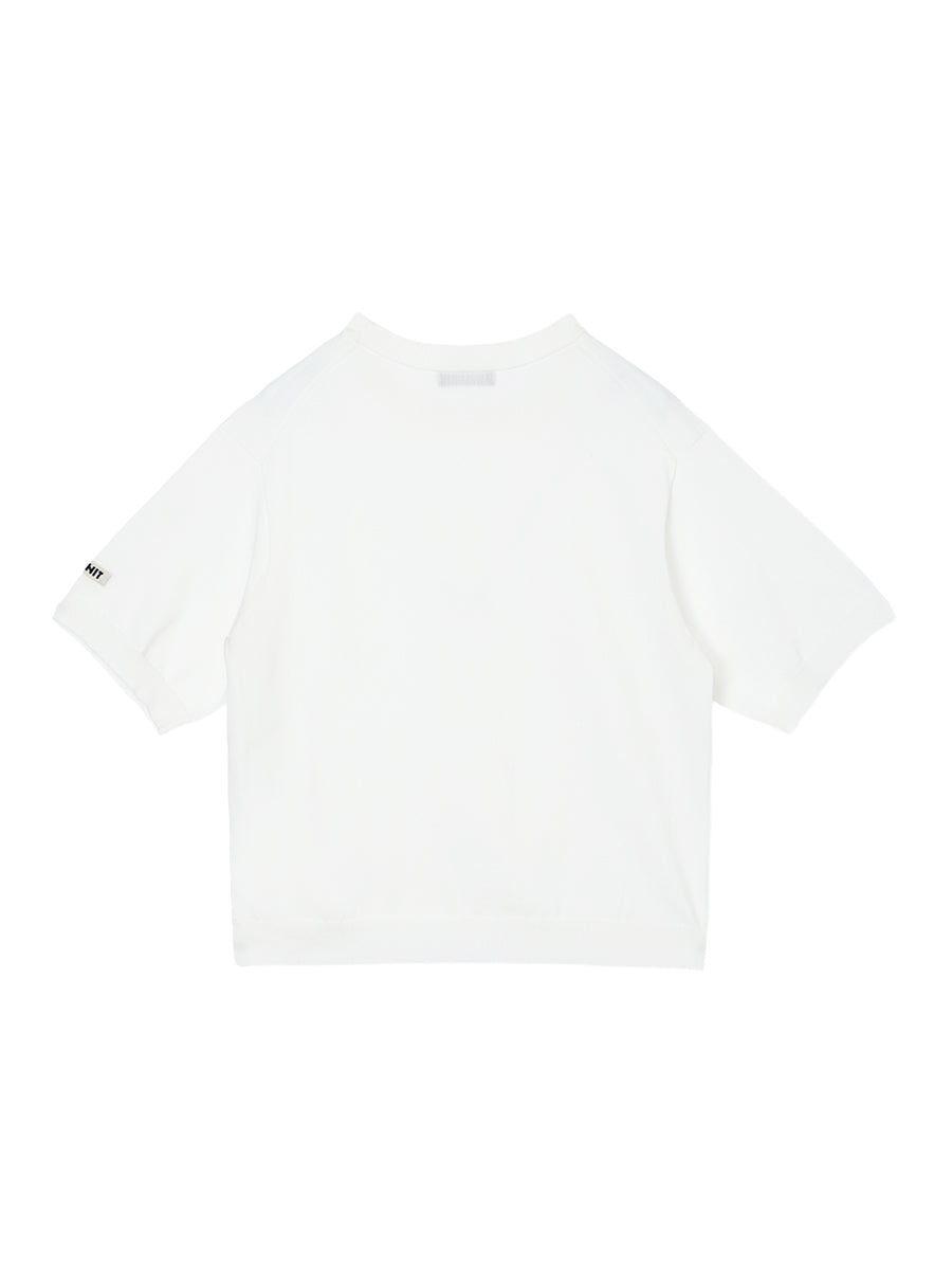トップス NNIT cotton/acetate KNIT t-shirt(medium) cotton/acetate KNIT t-shirt(medium) – NKNIT
