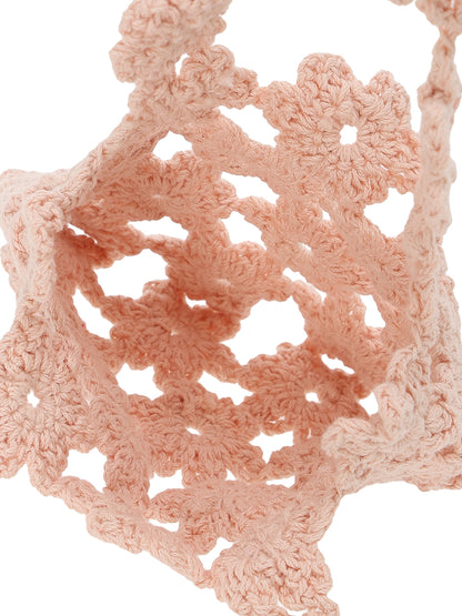 crochet KNIT flower bag