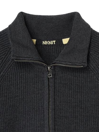 zip-up high neck KNIT【mini】