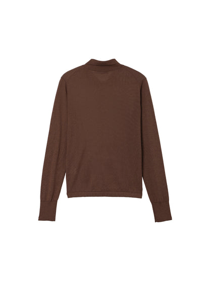 cashmere/silk high gauge KNIT polo shirt