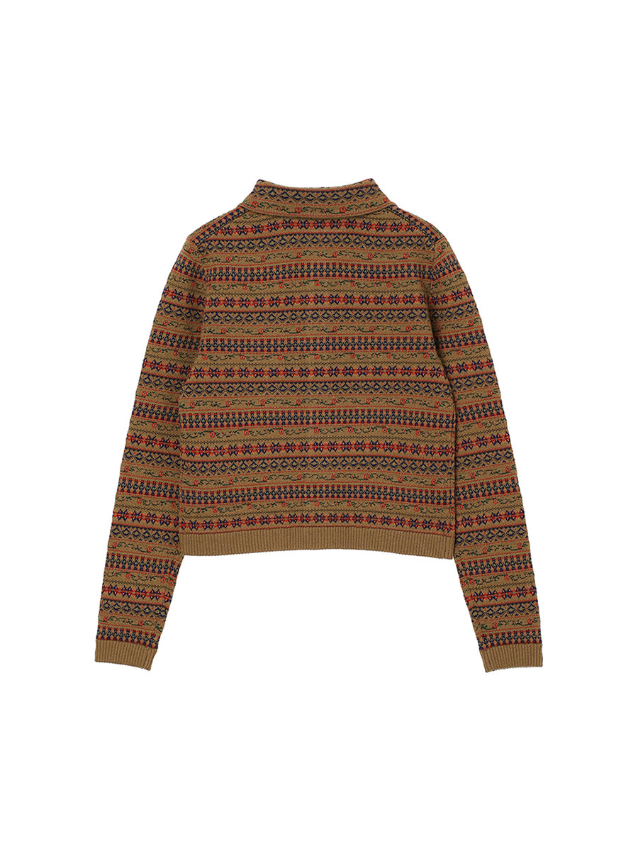 jacquard pattern KNIT  shirt