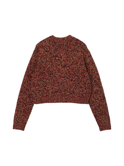 mix color KNIT cardigan