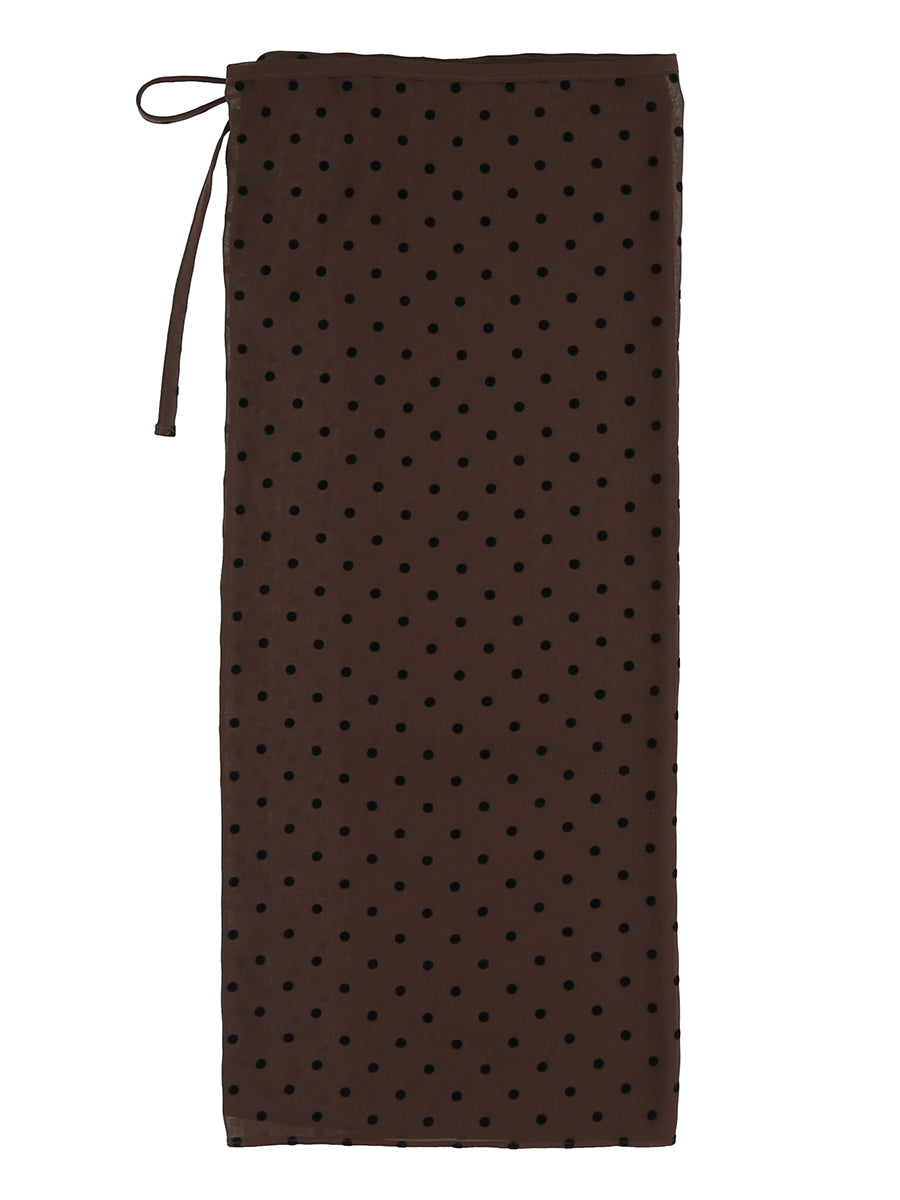 dot wrap skirt
