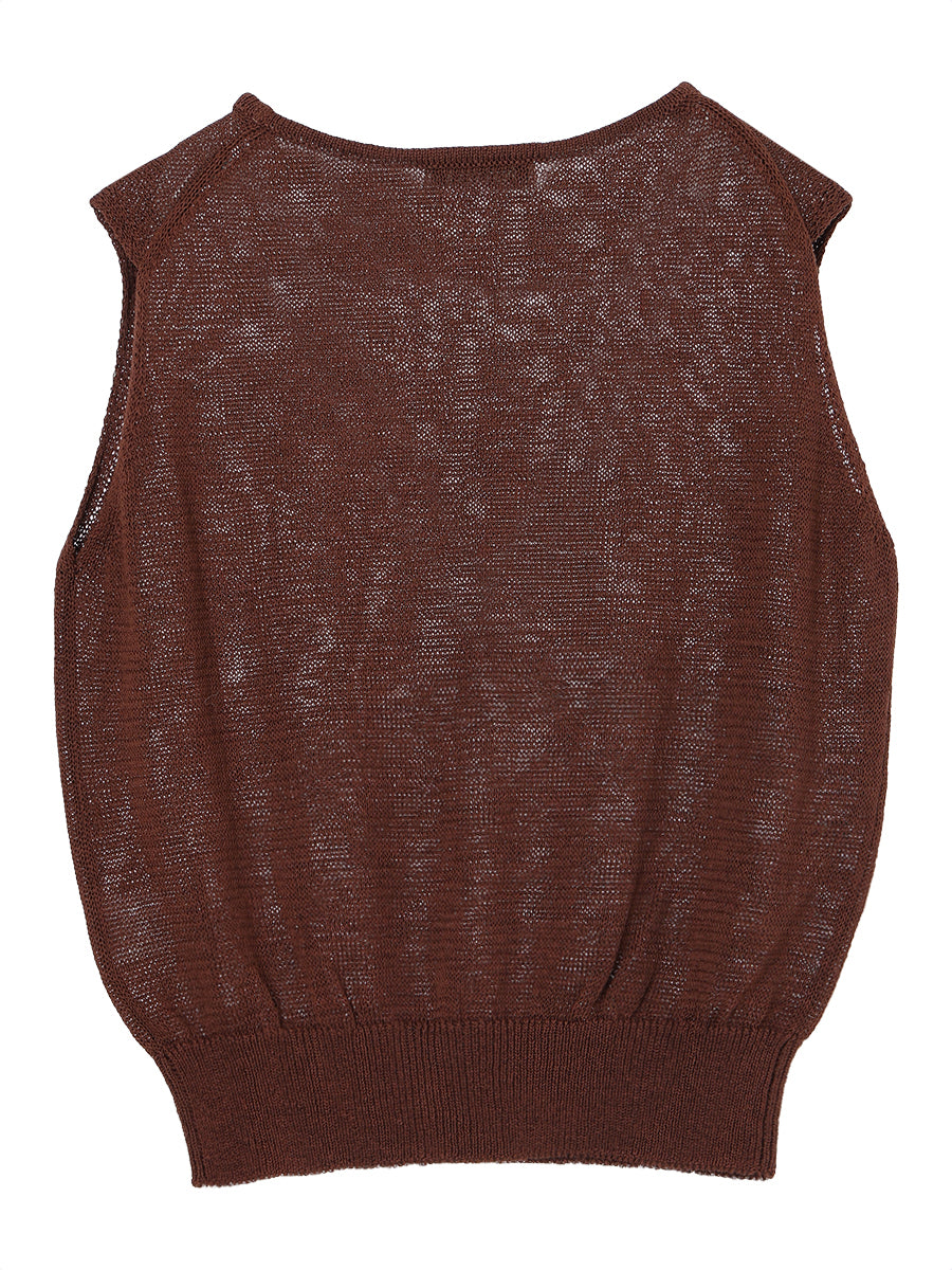crispy cotton sleeveless KNIT