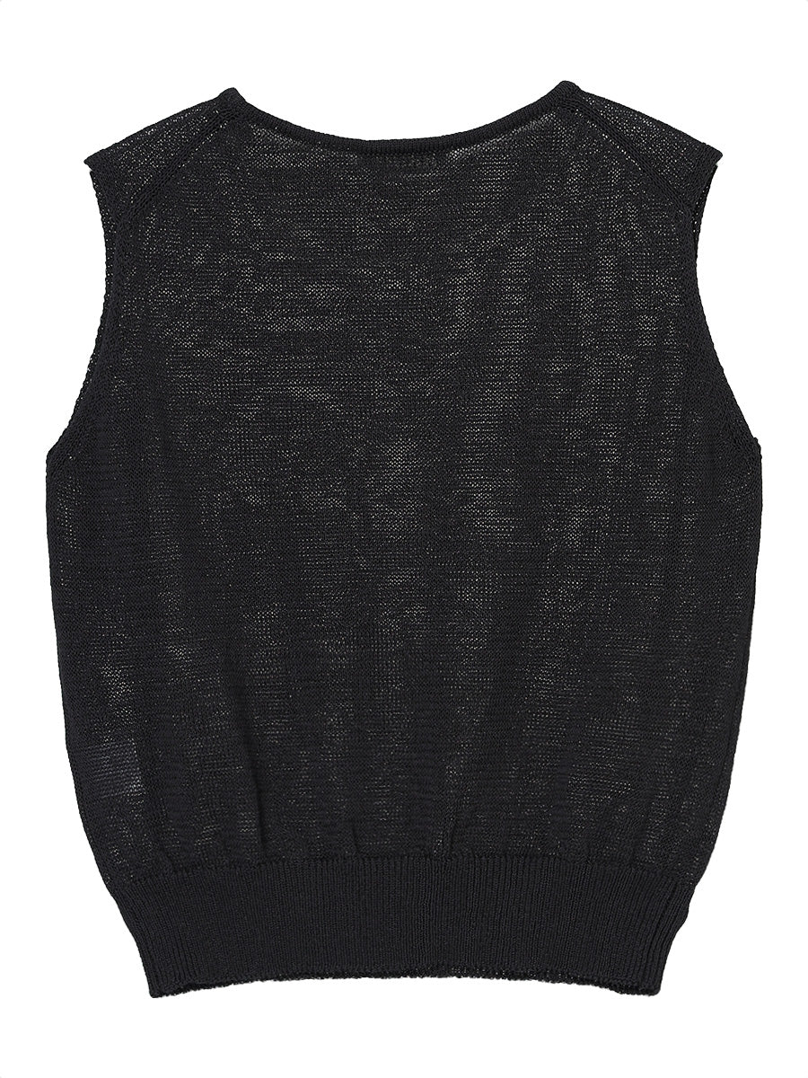 crispy cotton sleeveless KNIT