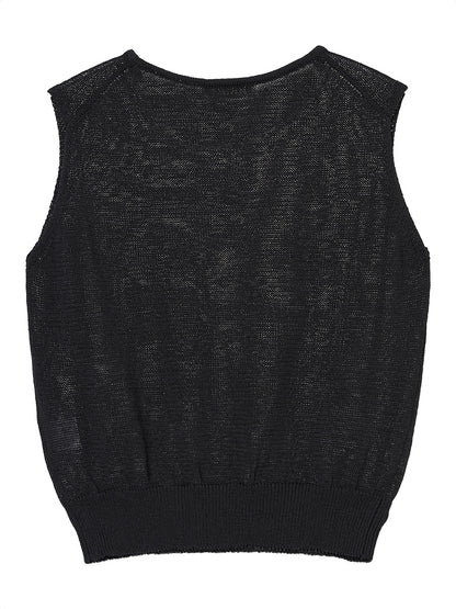 crispy cotton sleeveless KNIT