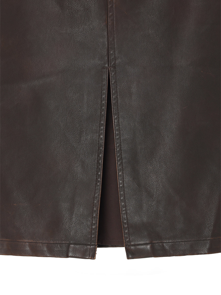 washed finish tight skirt