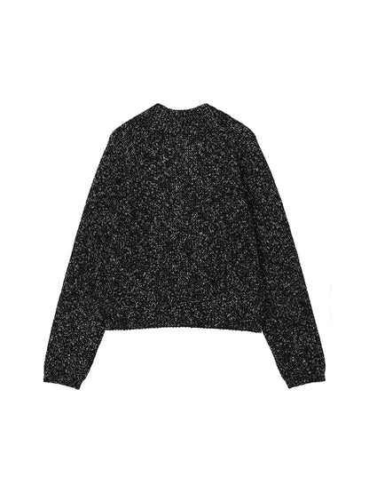 mix color high neck skipper KNIT