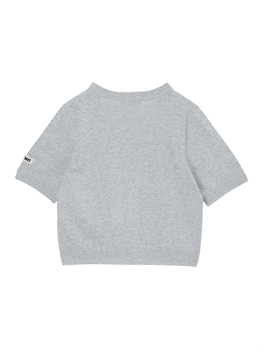 cotton/acetate KNIT t-shirt（mini) – NKNIT