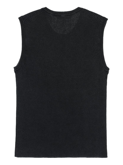 dyed rib  henry neck KNIT  tank top
