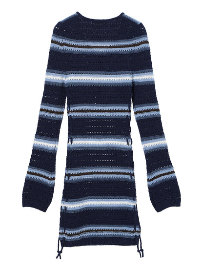 mesh KNIT mini dress