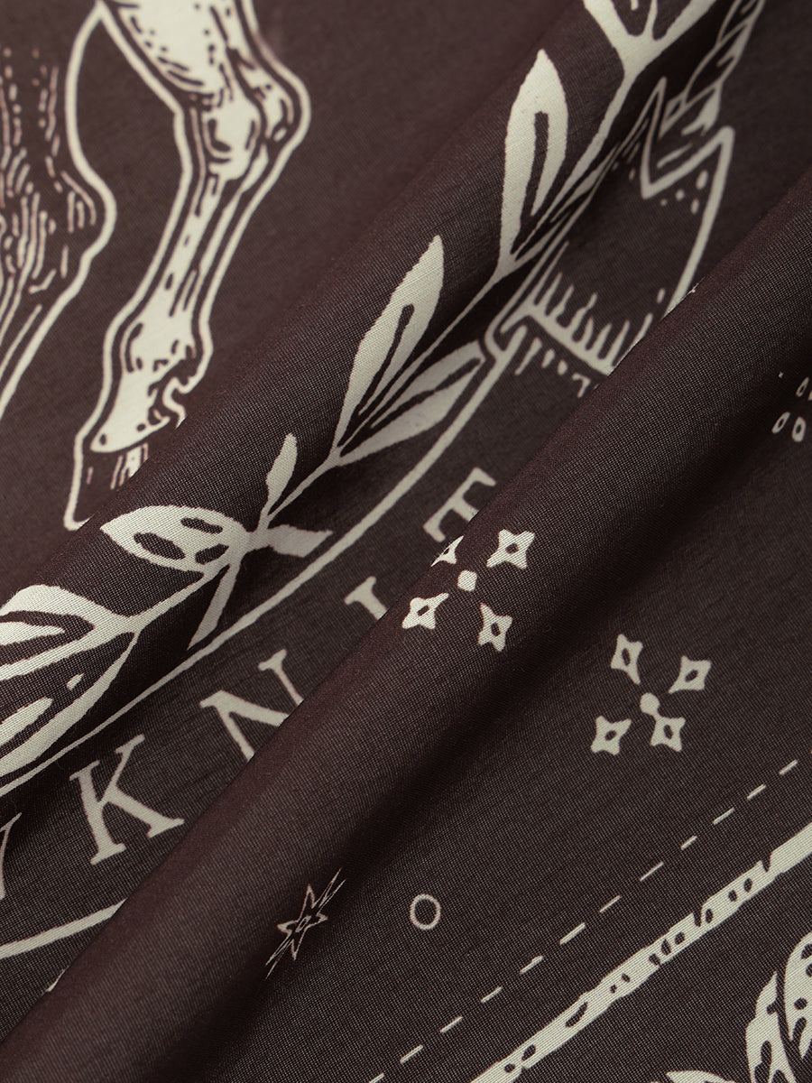 horse motif silk blend scarf