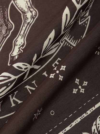 horse motif silk blend scarf