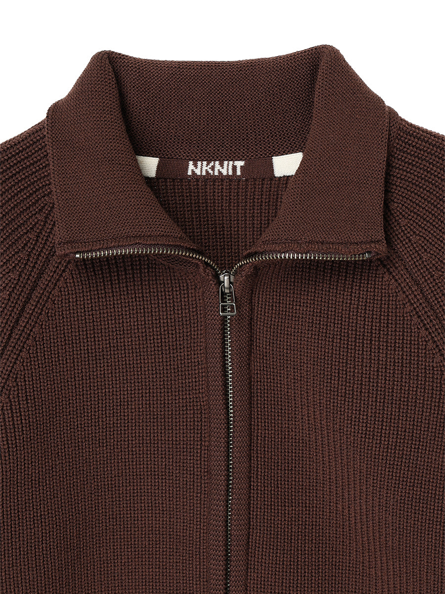 zip-up high neck KNIT【mini】