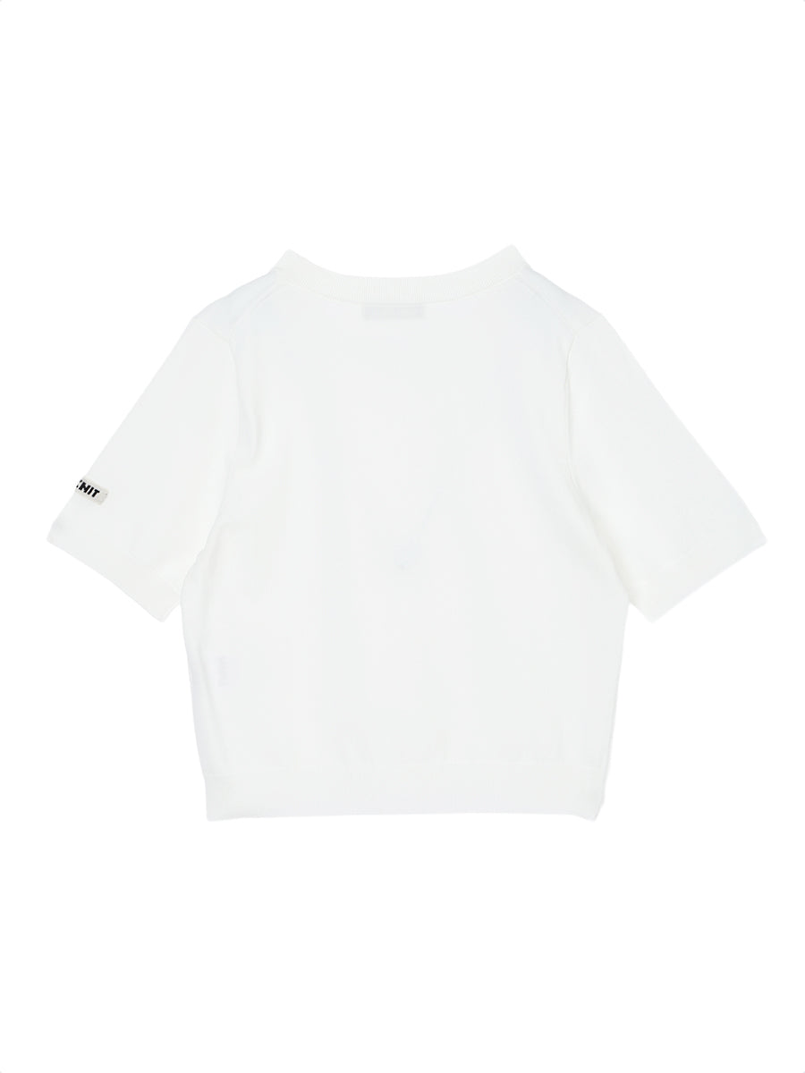 cotton/acetate KNIT t-shirt（mini) – NKNIT