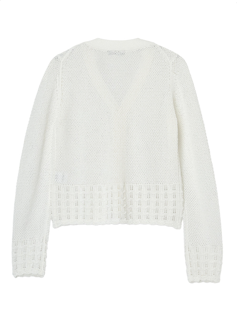 paper mix relaxed cardigan