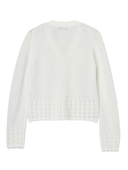 paper mix relaxed cardigan