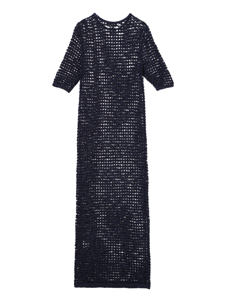 dry sheer KNIT long dress