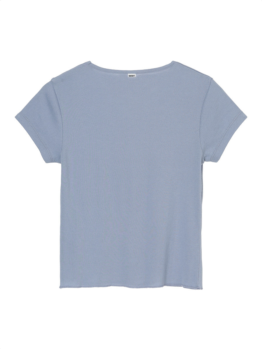 cotton/cashmere feathery T-shirt (mini) – NKNIT