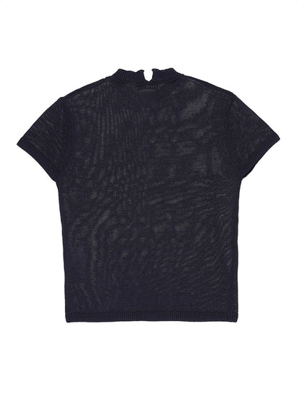 mock neck KNIT cardigan