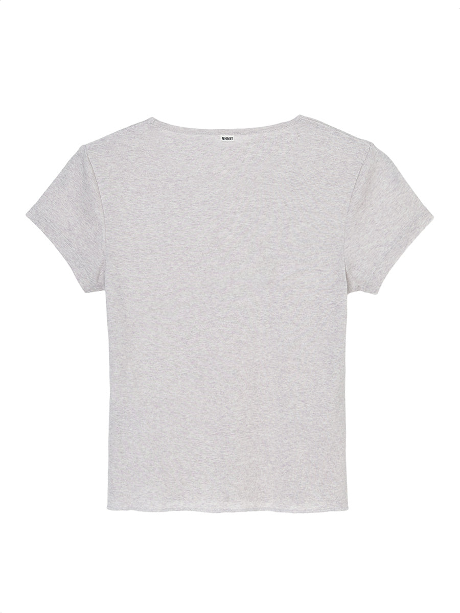 cotton/cashmere feathery T-shirt (mini) – NKNIT