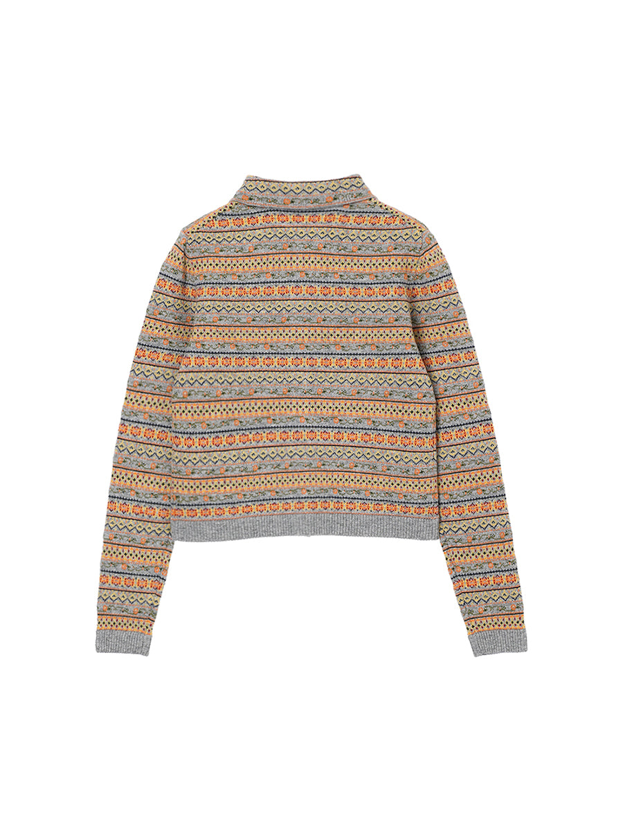 jacquard pattern KNIT  shirt