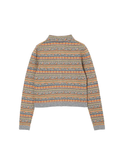 jacquard pattern KNIT  shirt