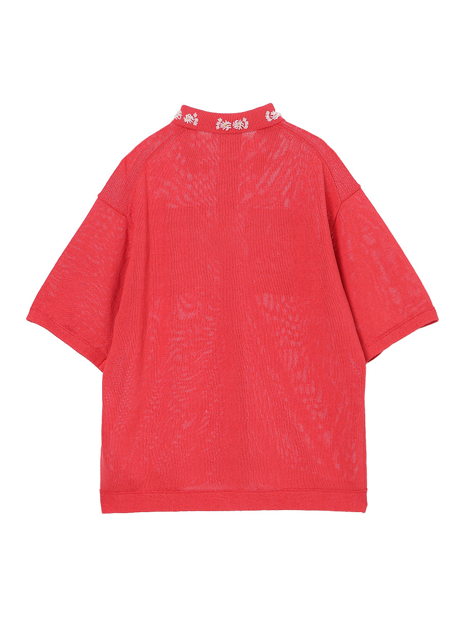 beads flower KNIT shirt – NKNIT