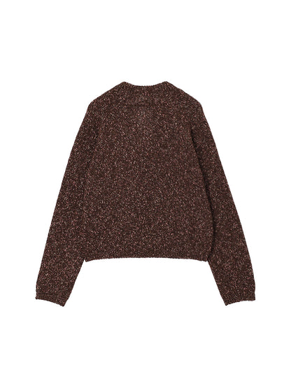 mix color high neck skipper KNIT