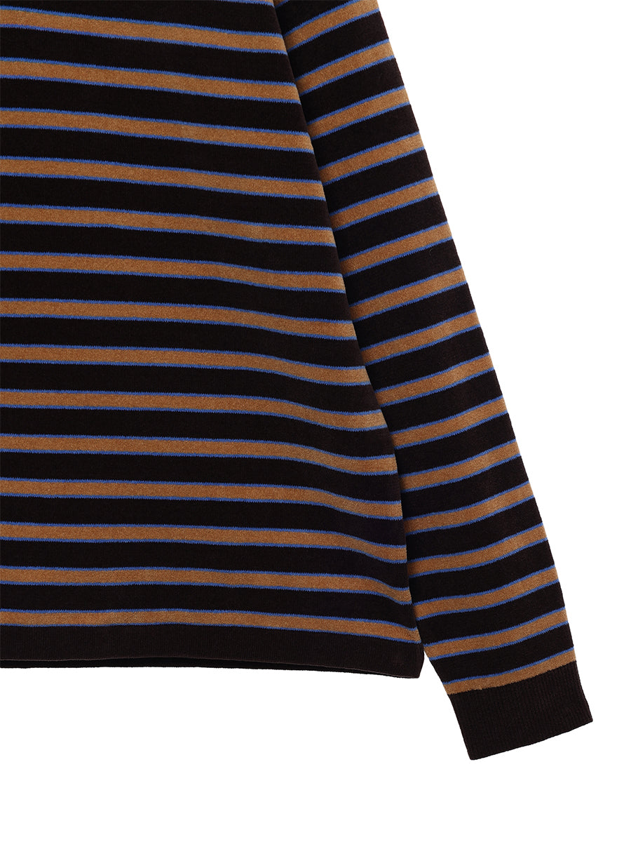 velvet touch KNIT polo shirt