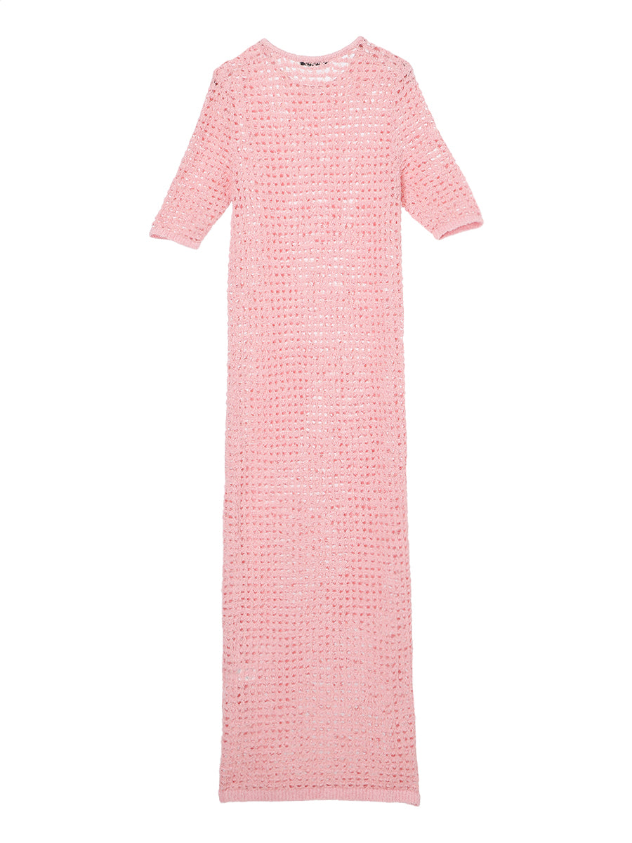 dry sheer KNIT long dress