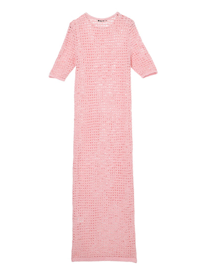 dry sheer KNIT long dress