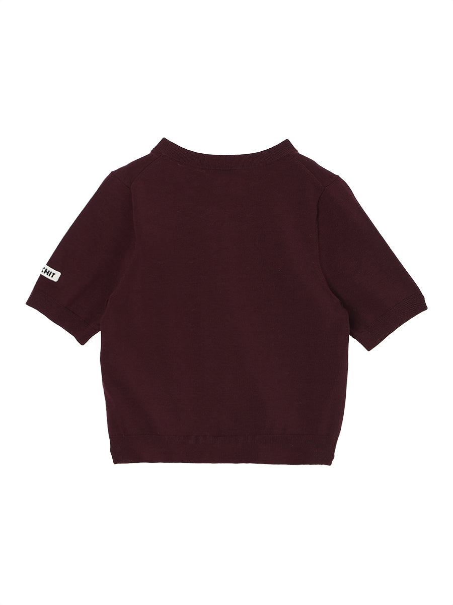 cotton/acetate KNIT t-shirt（mini) – NKNIT