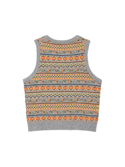 jacquard pattern KNIT vest