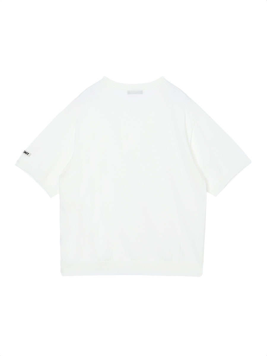 cotton/acetate KNIT t-shirt（large) – NKNIT