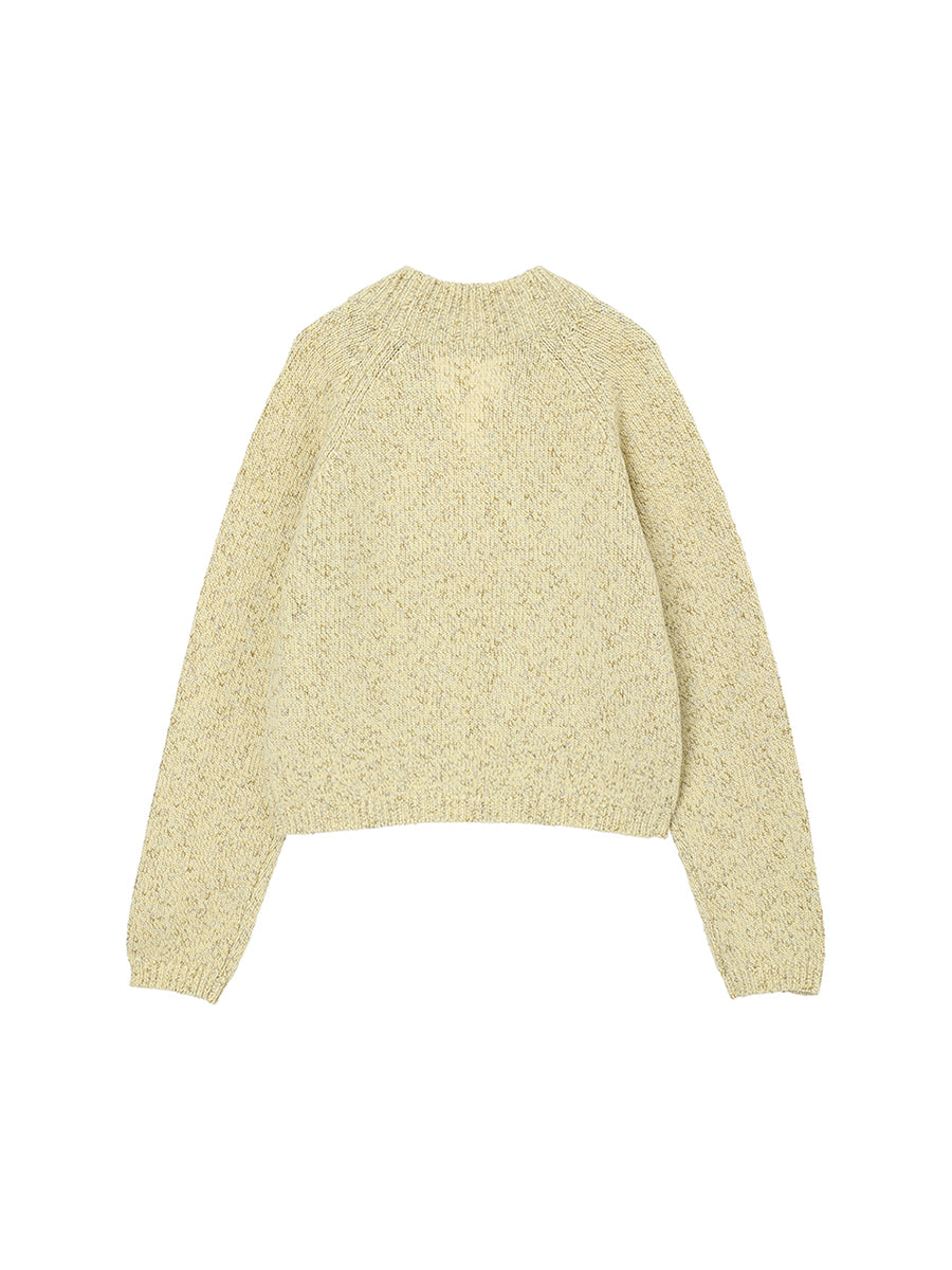 mix color high neck skipper KNIT