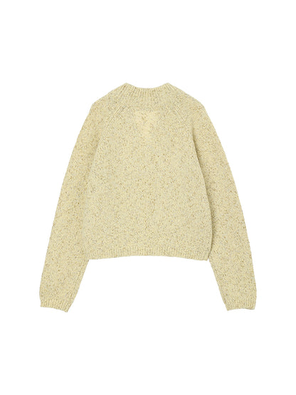 mix color high neck skipper KNIT